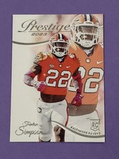 2023 Panini Prestige Trenton Simpson Rookie #380 Baltimore Ravens RC (R)