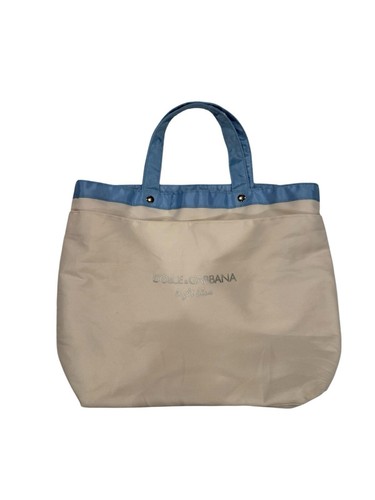 Dolce Gabbana Light Blue Tote Bag White Size Large 14x18 Good Condition - Picture 3 of 14