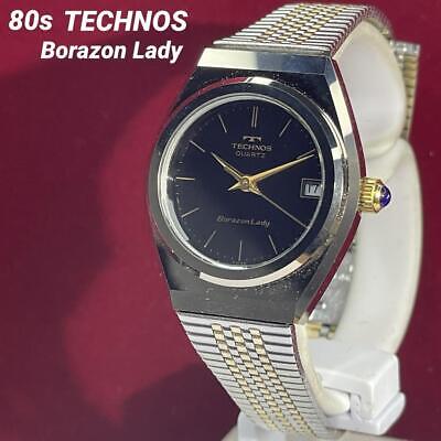 TECHNOS BORAZON LADY LADIES WRISTWATCH QZ CARBIDE CASE 80S TECHNOS BORAZON LADY LADIES WRISTWATCH QZ CARBIDE CASE 80S