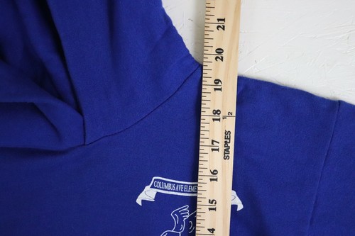 Youth Kids Hoodie Sweater Size S Small 6-8 Blue Columbus Ave Elementary School - Picture 6 of 8