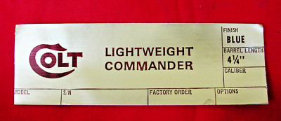 1 (ONE)  COLT Box Label  Choose From Multiple Models  OEM OEM 50+ Y.O. Gold Foil