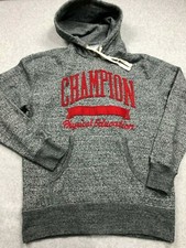 Champion Physical Education Retro Pullover Hoodie Gray Sweatshirt Size Medium