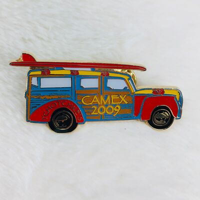 2009 CAMEX California Conference Woodie Wagon Enamel Lapel Pin - Tchotchkes