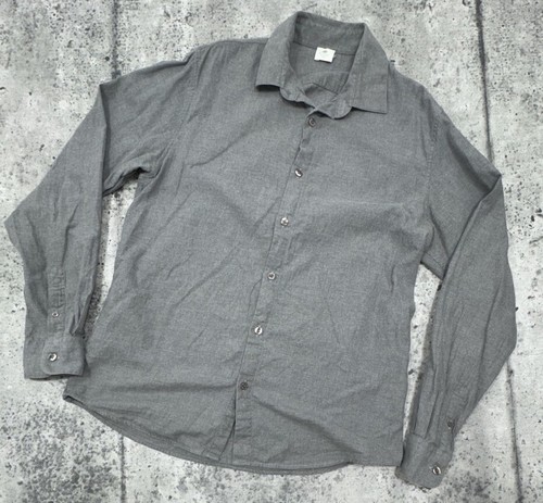Sunspel England Shirt Mens Small Gray Button Up Long Sleeve Preppy Casual - 第 1/8 張圖片
