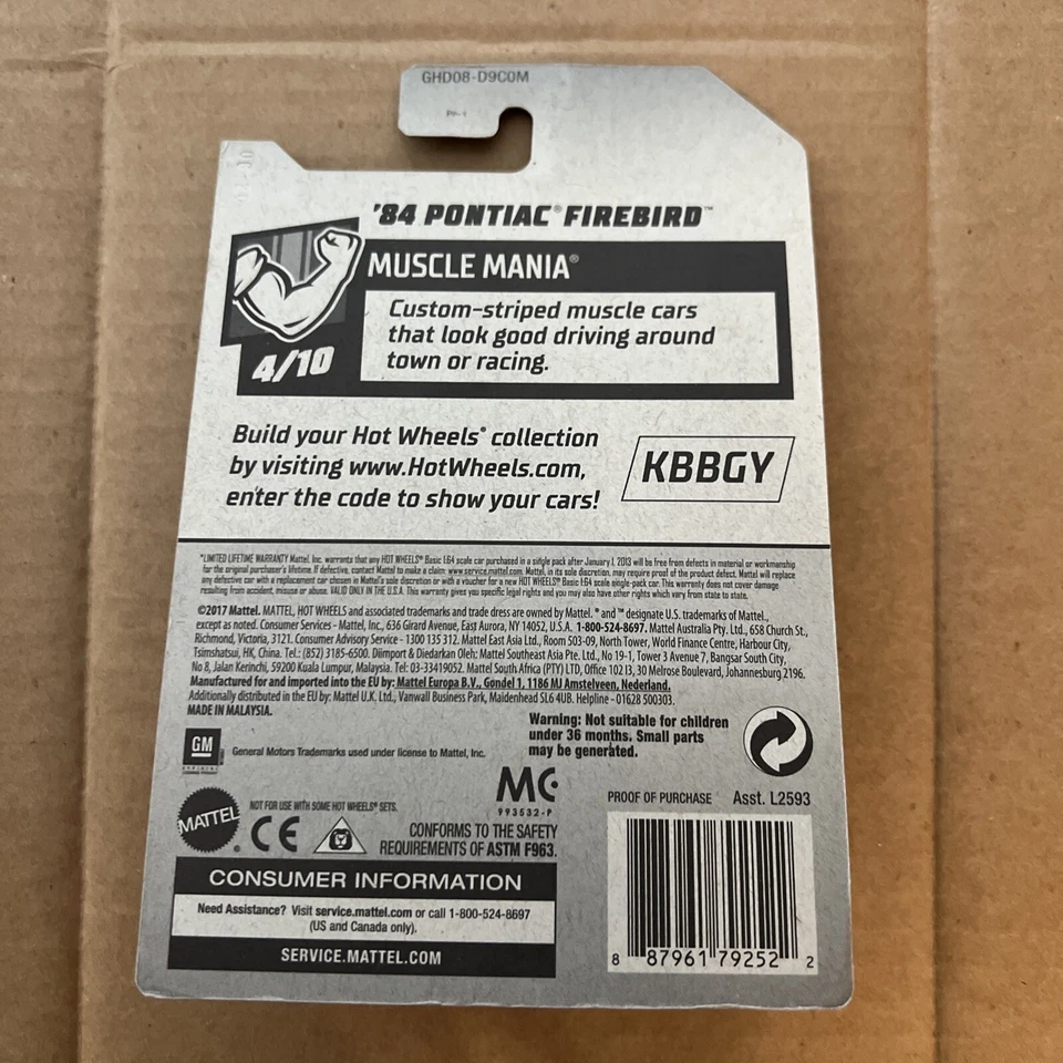 1 красный Pontiac Firebird 84 2020 Hot Wheels Muscle Mania - Изображение 4 из 4