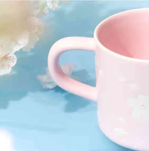Neu 2024 China Starbucks Spring Sakura Pink 14oz Flower Print Keramiktasse - Bild 6 von 7