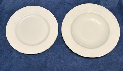 YOUR CHOICE-DIBBERN BONE CHINA PLATIN/PLATINUM LINE SOUP BOWL/DESSERT PLATE-MINT