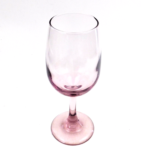 Plum Premiere Wine Glass Goblet Pink 7.25" Teardrop Stemware Libbey Vintage - Picture 12 of 13