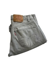 VINTAGE Levis 501 Jeans Mens Gray Regular Fit Button Fly Denim Made in USA 30X30