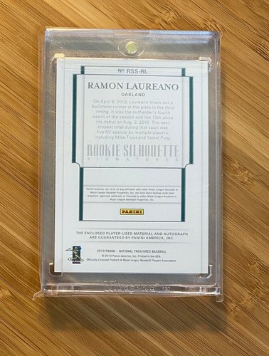2019 Panini National Treasures Rookie Silhouette RAMON LAUREANO Auto #12/15 - Picture 2 of 2