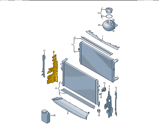 NOUVEAU GUIDE D'AIR DROIT VOLKSWAGEN TIGUAN AD1 5NA121284P ORIGINAL