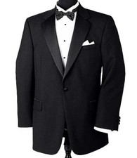 Jos. A. Bank Tuxedo - Notch Lapel Tux Jacket 40R - Black - 100 Wool - Worn Once