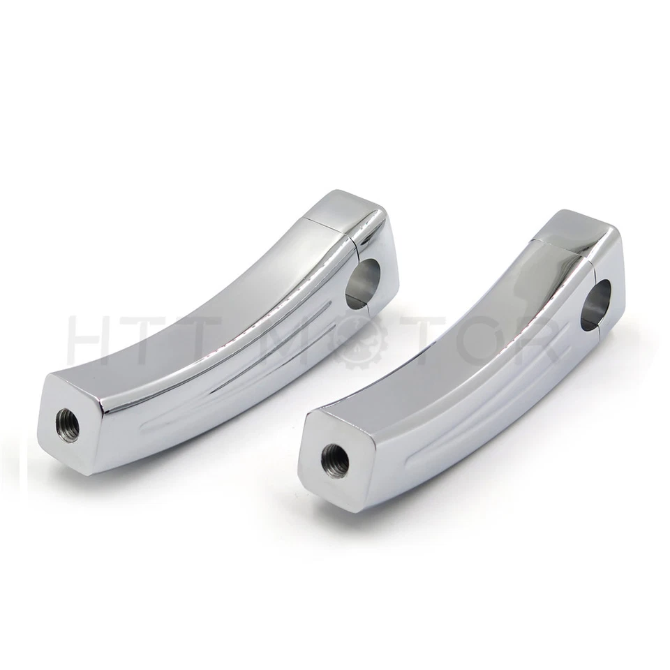 HTTMT Nuevo 5.5" Cromo Moto Cruiser Manillar Elevadores de Retroceso (Barra de 7/8") Foto 4 de 4