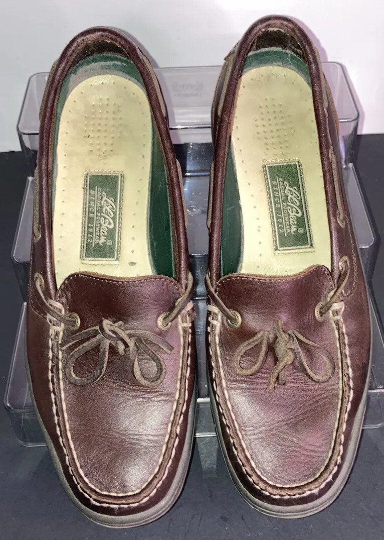 LL Bean Shoes Mens Size 8.5 Medium Moccasin Loafer Slip On OKY5404
