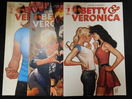 BETTY AND VERONICA 1-3 A VOL.3 ARCHIE COMIC SET COMPLETE ADAM HUGHES 2016 VF/NM