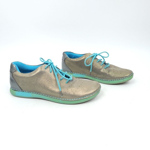 Alegria Essence Pewter Easy Shoes Women Size 39 US 9 Sneaker Lace Up Gray Blue - Picture 12 of 13
