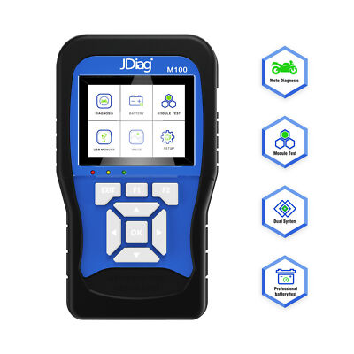 M100 OBDII Motorcycle Scanner Code Reader Diagnostic Tool For Kawasaki Honda US