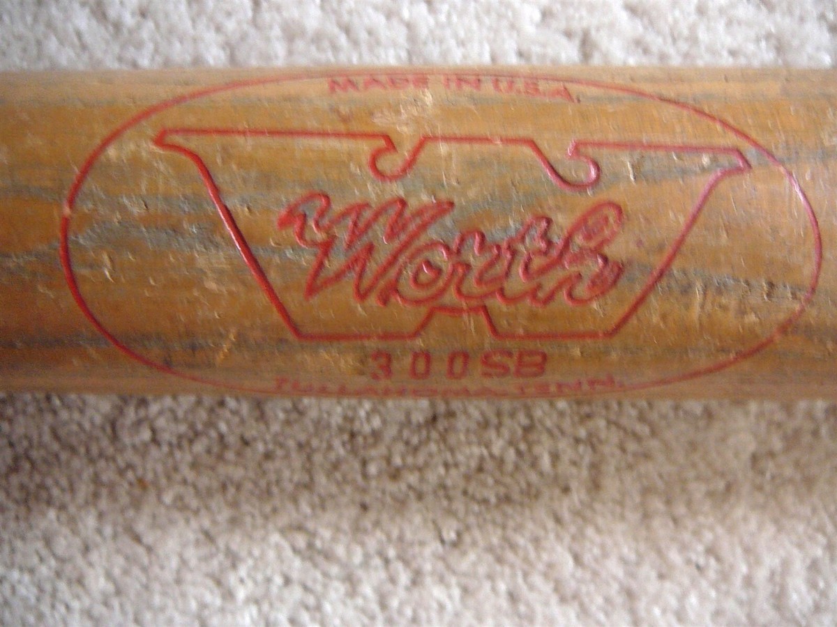 Batte Softball Vintage Worth 300SB - 34 Pouces, Bois Naturel, Fabriquée Aux USA