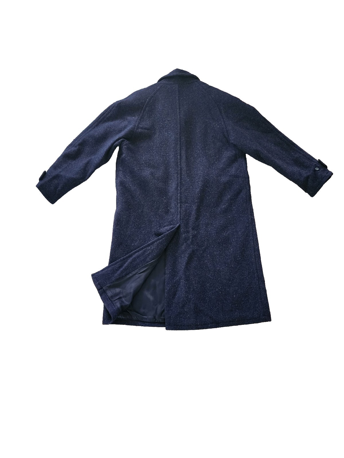 Cappotto uomo vintage anni 80 90 Yves Saint Laurent lana blu maculato taglia M oversize