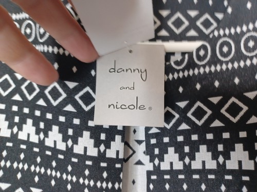 NWT Danny Nicole Jacket Women Size 16 Black White Cropped Top - Picture 3 of 5
