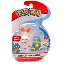 Pokemon Munchlax Scorbunny Battle Figure Pack Battle Ready Age 4+ New Sealed