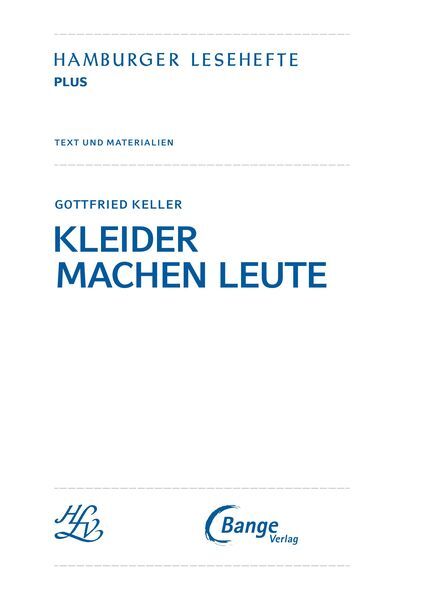 Thumbnail - Kleider Machen Leute Von Gottfried Keller (textausgabe)