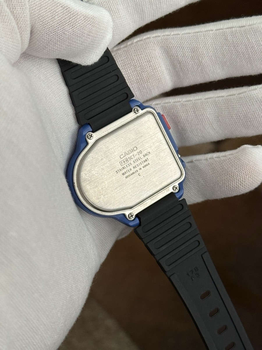 Rare Vintage Casio Soccer Timer SCT-20 Ana-Digi Watch Mod