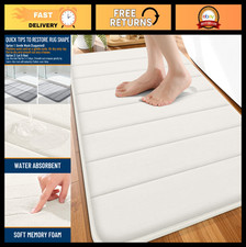 Super Soft Memory Foam Bath Mat 30x20 - Absorbent, Quick Dry, Machine Washable,