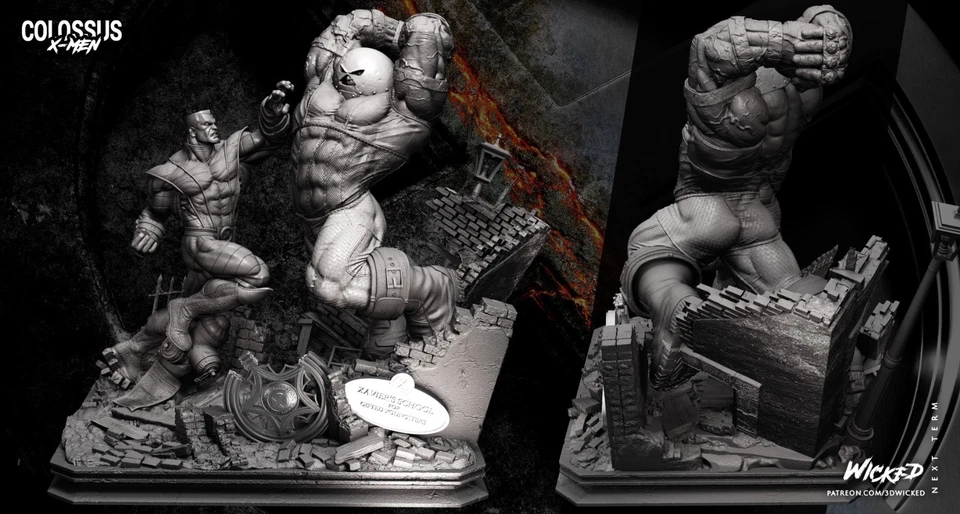 3D Printed 16K MARVEL - Juggernaut and Colossus unpainted  Fan Made  1:6 scale - Image 2 of 4