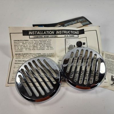 Drag Specialties HONDA Dual Horn Snap On Covers , Magna Sabre Goldwing Hawk +