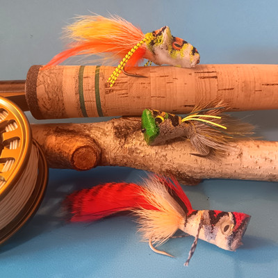 Custom Deer Hair Poppers-Fly Tying-Bass-Pike-Premium Material and Gama Hooks.