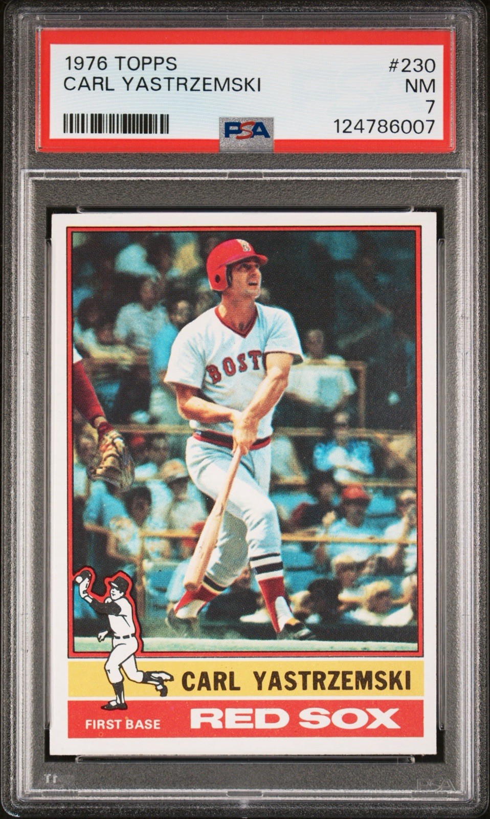 1976 Topps #230 Carl Yastrzemski Boston Red Sox PSA 7 NM HOF