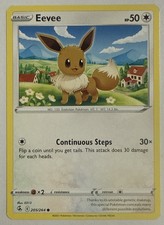Eevee 205/264 Spada e Scudo Fusione Colpo Carta Pokemon Comune 2021 Near Mint