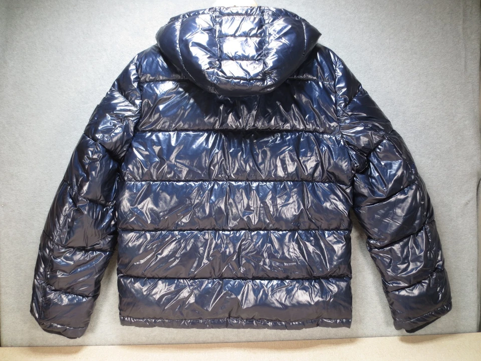 Chaqueta acolchada Tommy Hilfiger para hombre azul marino perlada con capucha rendimiento mediana Foto 2 de 4