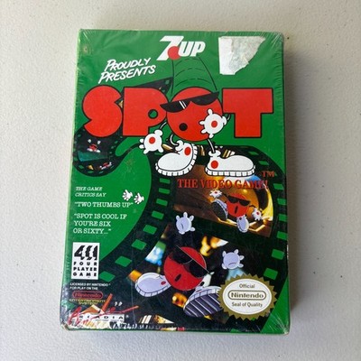 Spot The Video Game 7up Nintendo NES 1990 NEW Sealed Plastic Damaged Box Vintage
