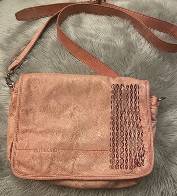 ABBACINO DESIGNED SOFT PINK LEATHER HANDBAG REMOVABLE STRAP Cross Body Shoulder