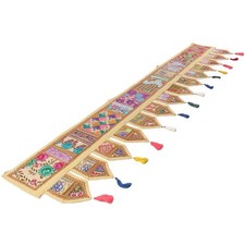 1 Meter Indian Beige Handmade Patchwork Wall Toran Hanging Home Door Toran US