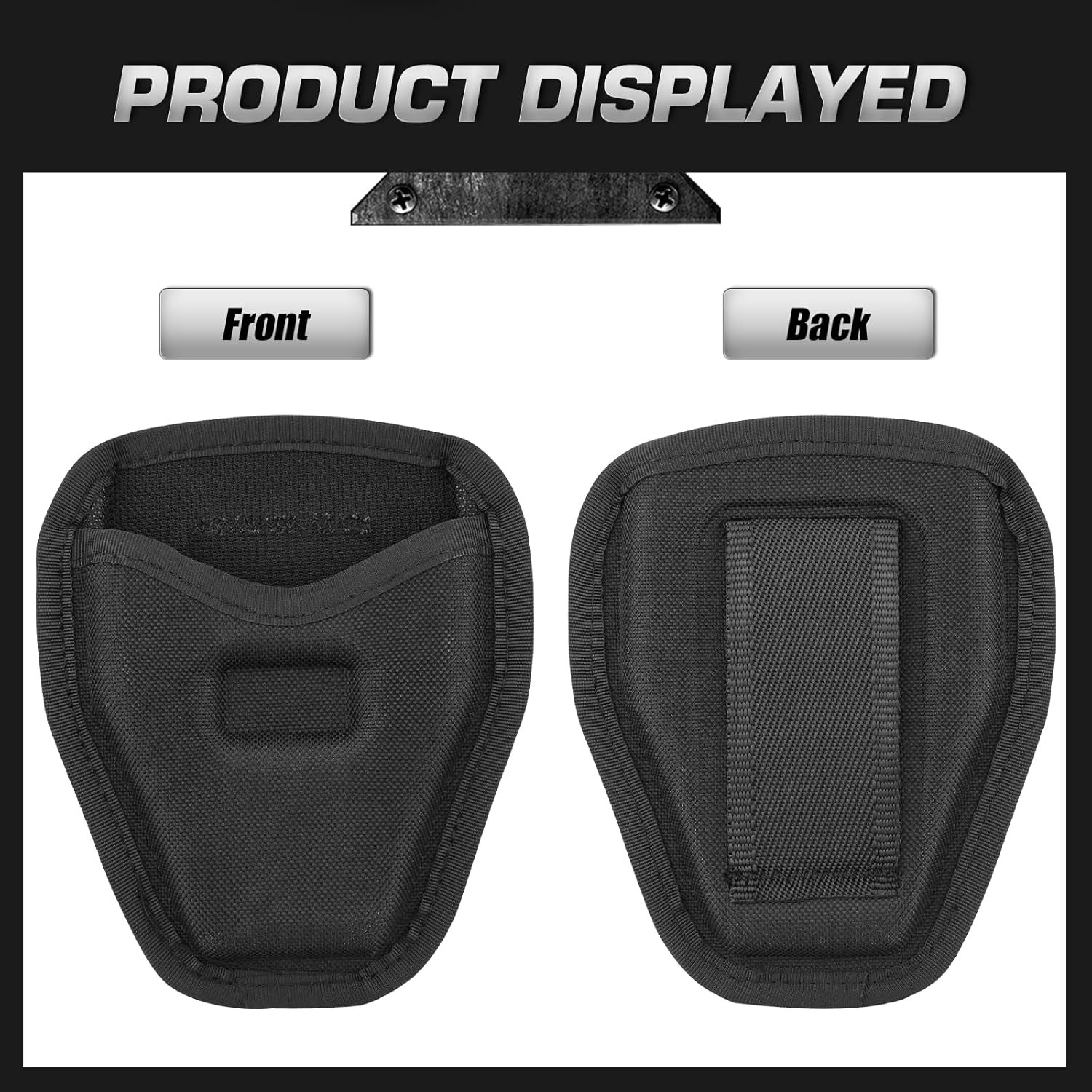 Handcuff Case, Open Top Holder Holster, 600D Nylon Cuff Pouch Black 