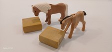 PLAYMOBIL WESTERN Ranch Farm Two Horses With Bales Of Hay