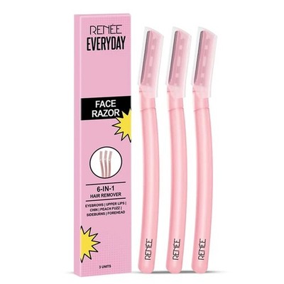 RENEE Everyday Face Razor, for Painless Facial Hair Removal - Pack of 3