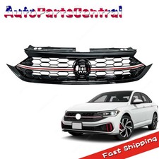 Front Bumper Grille For 2022 2023 2024 Vw Volkswagen Jetta Grill W Red Trim
