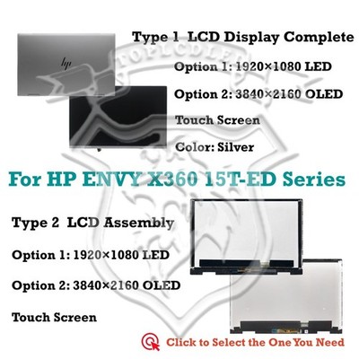 15.6'' For HP ENVY X360 15T-ED Series LCD Screen Touch Display Komplett Baugruppe