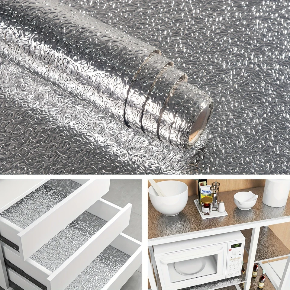 Алюминиевая фольга наклейка кухни водонепроницаемый пилинг и палочка масло доказательство самоклеящийся - Изображение 2 из 4