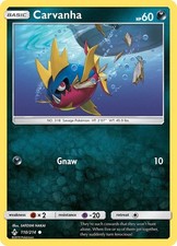 Carvanha Common SM - Unbroken Bonds 110/214 Near Mint Reverse Holofoil