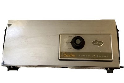 Vintage Sunbeam Thinline Touch N Toast 2 Slice Toaster Modern Chrome MCM - Works