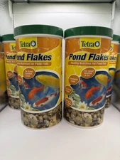 (4 PACK) 6.35 Oz Tetra Fish Food Flakes Balanced Diet Pond Koi Goldfish