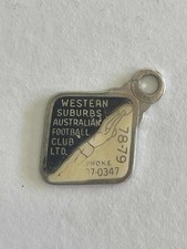 Western Suburbs Australian Football Club Member Badge 1975 Vintage Metal Fob