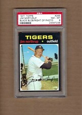 1971  TOPPS   JIM  NORTHRUP  #  265  WITH  BLOB    PSA  8