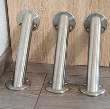 Wspornik ze stali nierdzewnej * 3 sztuki * podeszwa barowa do mocowania lady * 45°