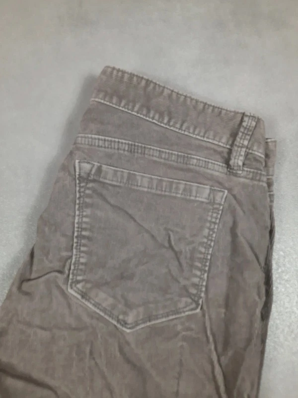 Pantalon Velours Côtelé Gris Ann Taylor Curvy Boot Taille W28 - FR38 Coton - Photo 2/4